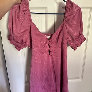 Pink silky Mini Dress